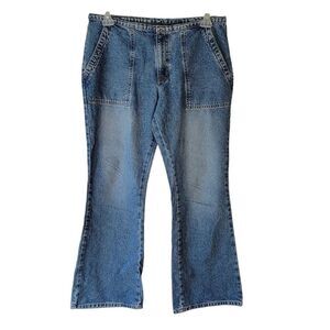 Vintage 90s Bongo Flare Baby Pant Jeans Womens Junior 13 Retro Mid Rise‎